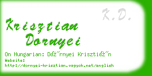 krisztian dornyei business card